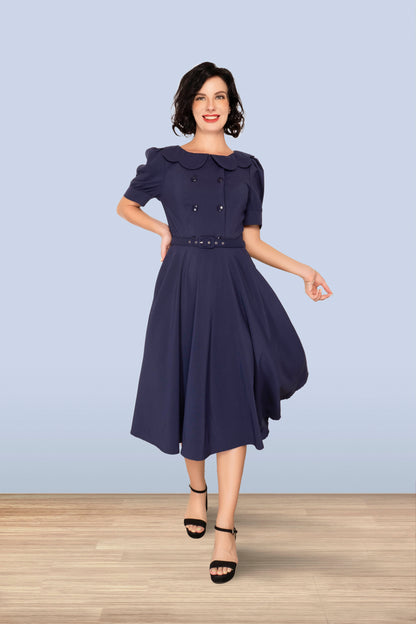 Brenda Dress Navy