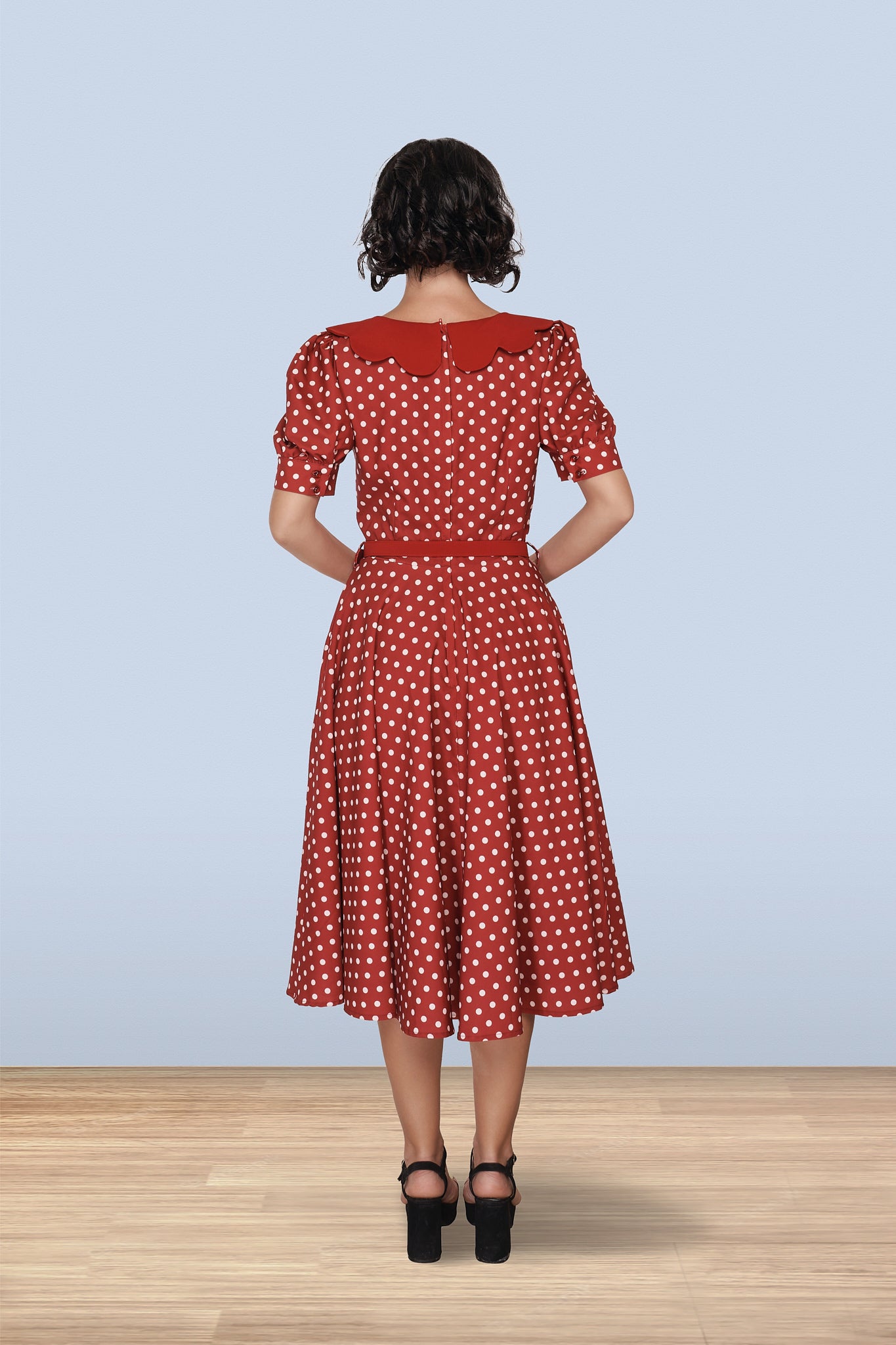 Lindy bop blue on sale polka dot dress