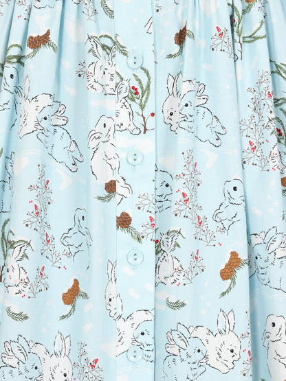 Mariana Snowy Rabbit Swing Skirt