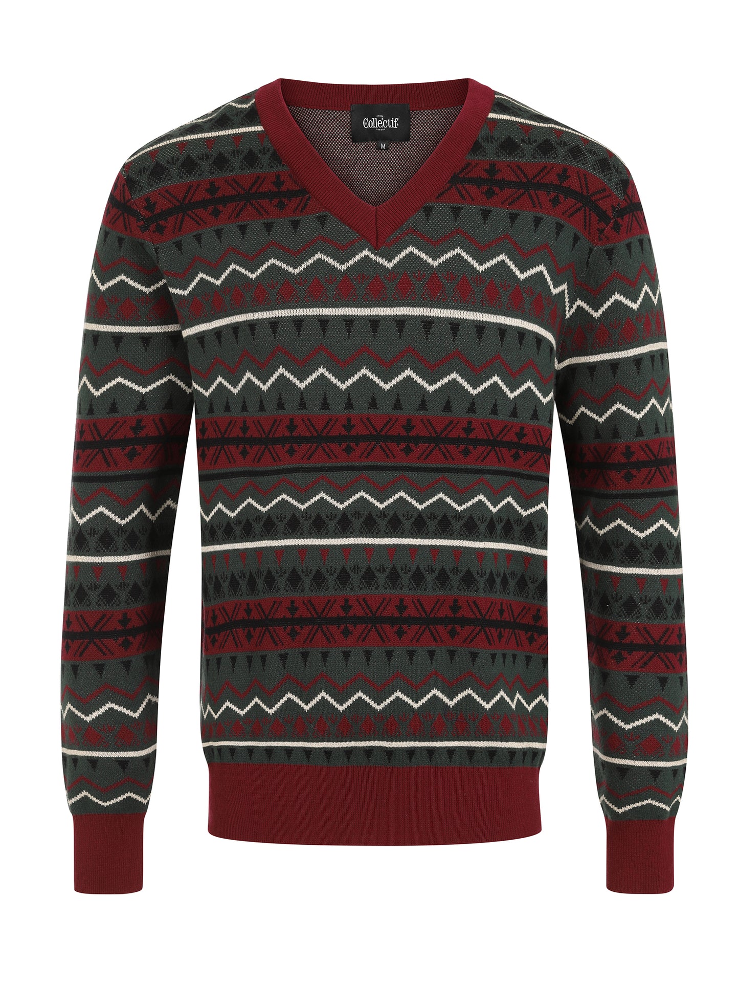 Mark Fair Isle Knitted Jumper Green