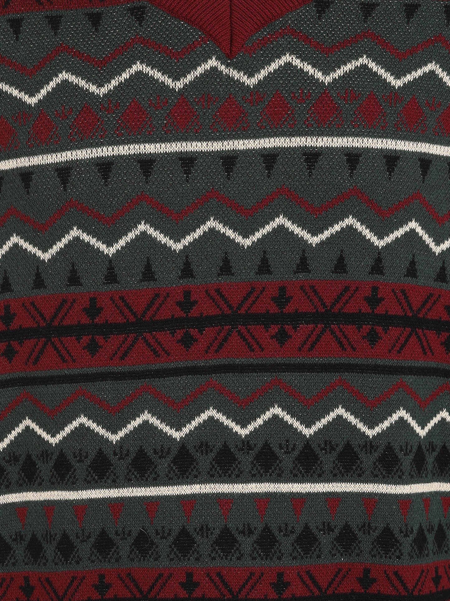 Mark Fair Isle Knitted Jumper Green