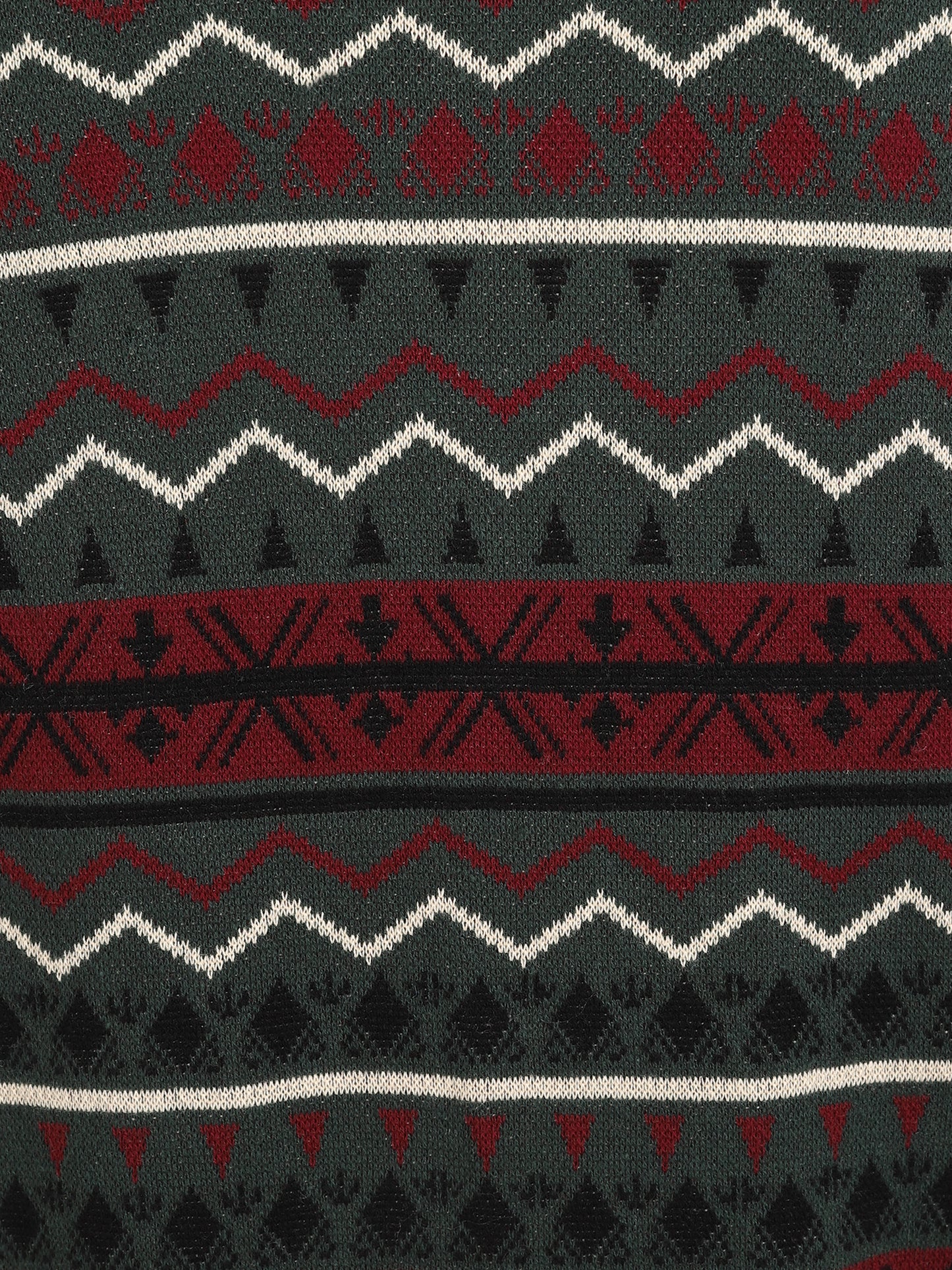 Mark Fair Isle Knitted Jumper Green