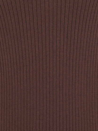 Mark Texture Knitted Jumper Brown