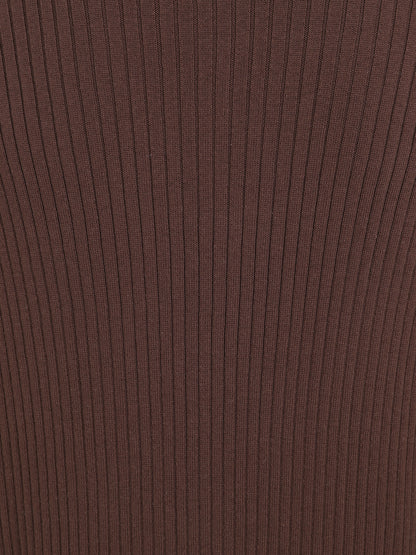 Mark Texture Knitted Jumper Brown