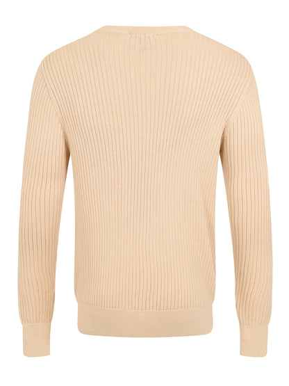 Mark Texture Knitted Jumper Cream