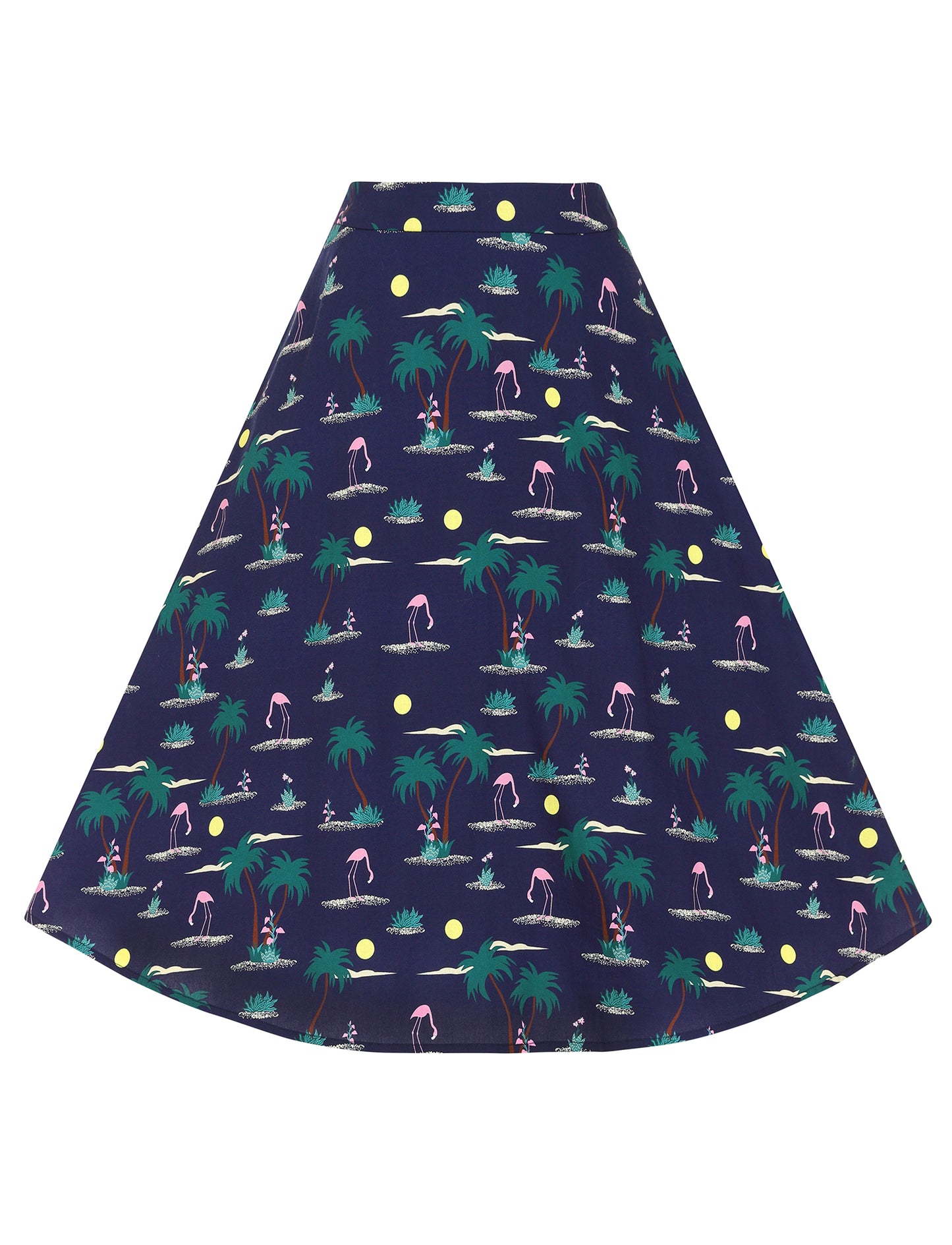 Mattie Flamingo Palm Swing Skirt