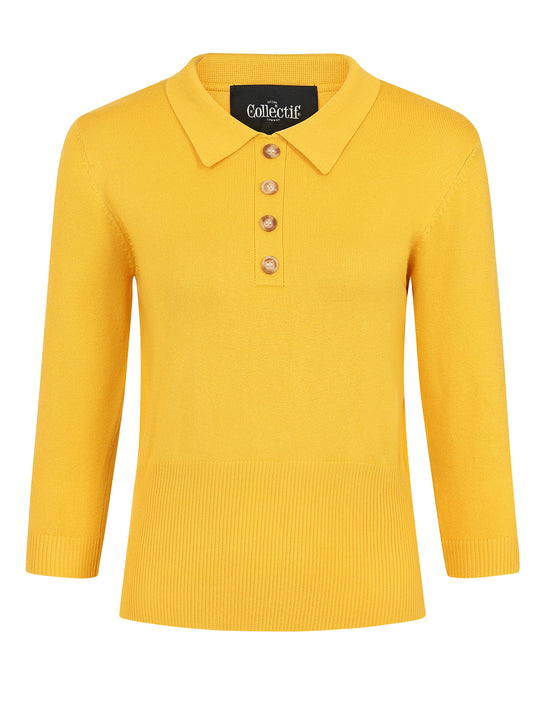 Maya Polo Top Mustard