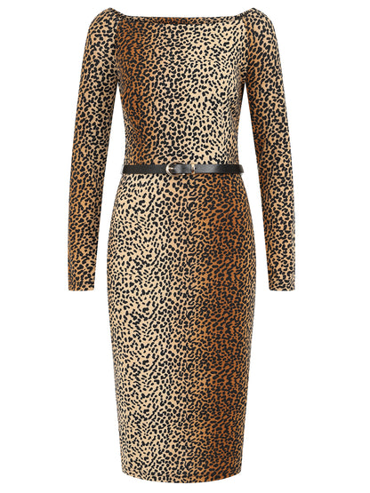 Meg Leopard Pencil Dress