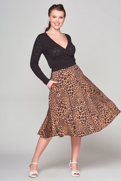 Milla Leopard Swing Skirt