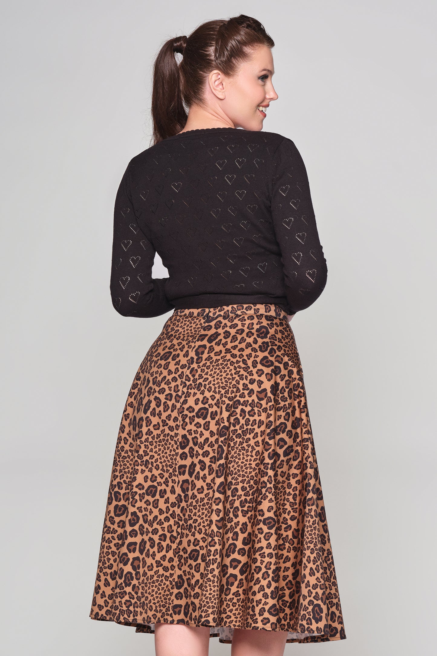 Milla Leopard Swing Skirt