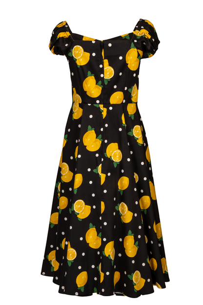 Nancy Polka Lemon Doll Dress