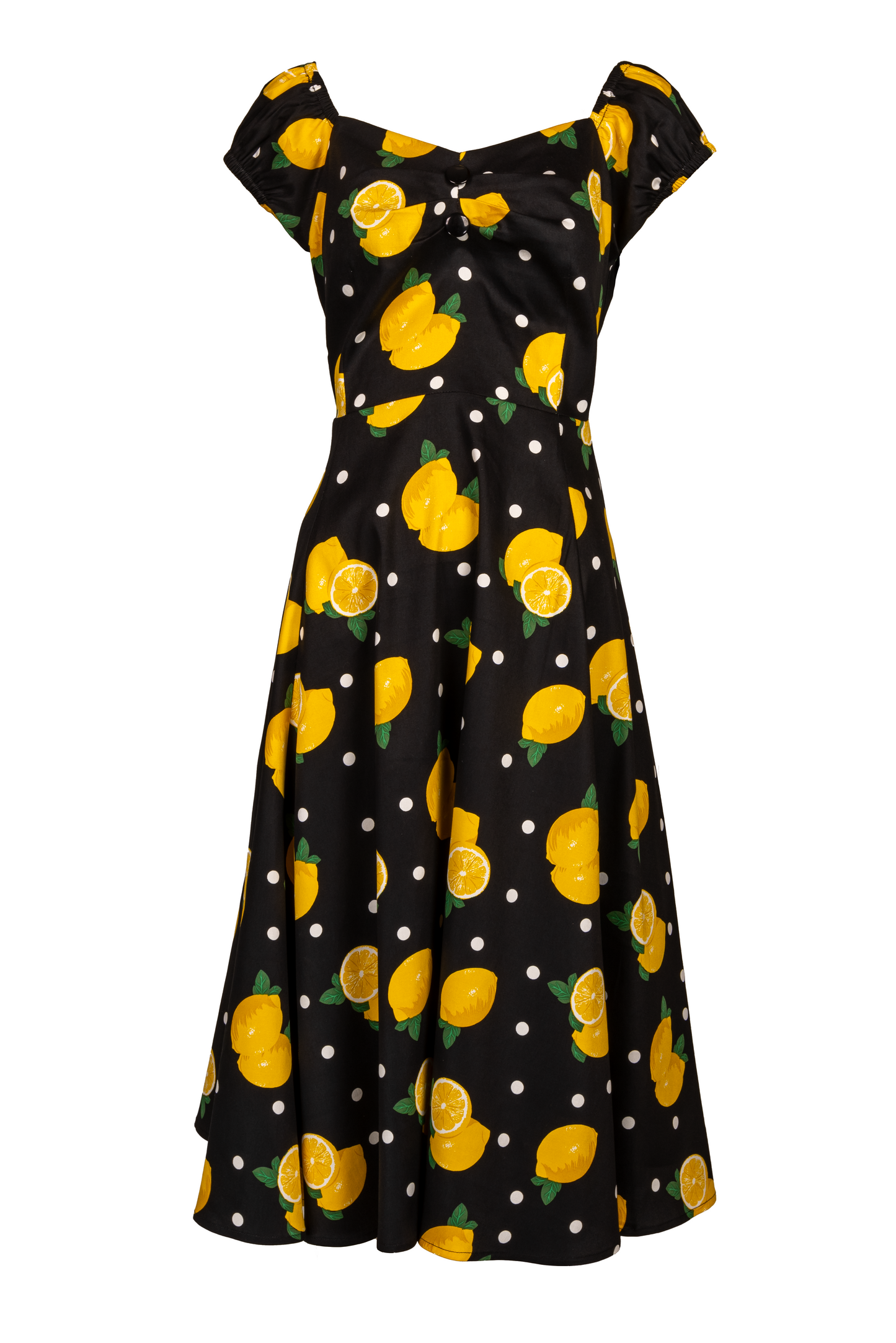 Nancy Polka Lemon Doll Dress