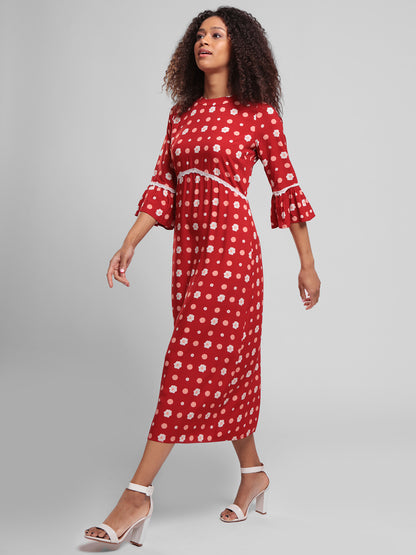 Poppy Polka Floral Dress