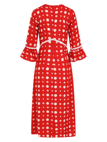 Poppy Polka Floral Dress