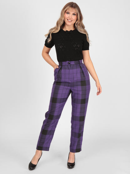 Rada Violet Check Trousers