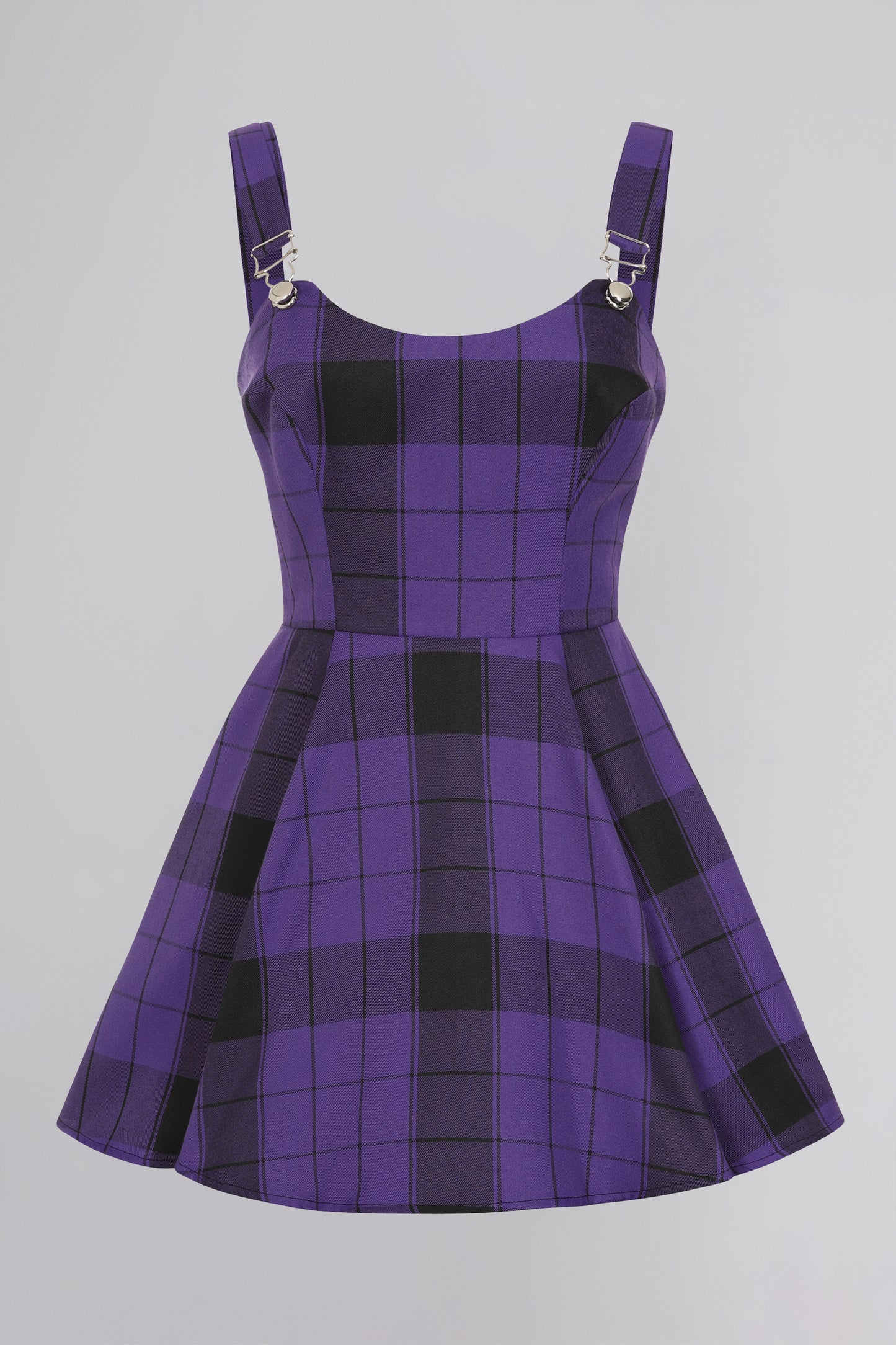 Rochelle Violet Check Skater Dress