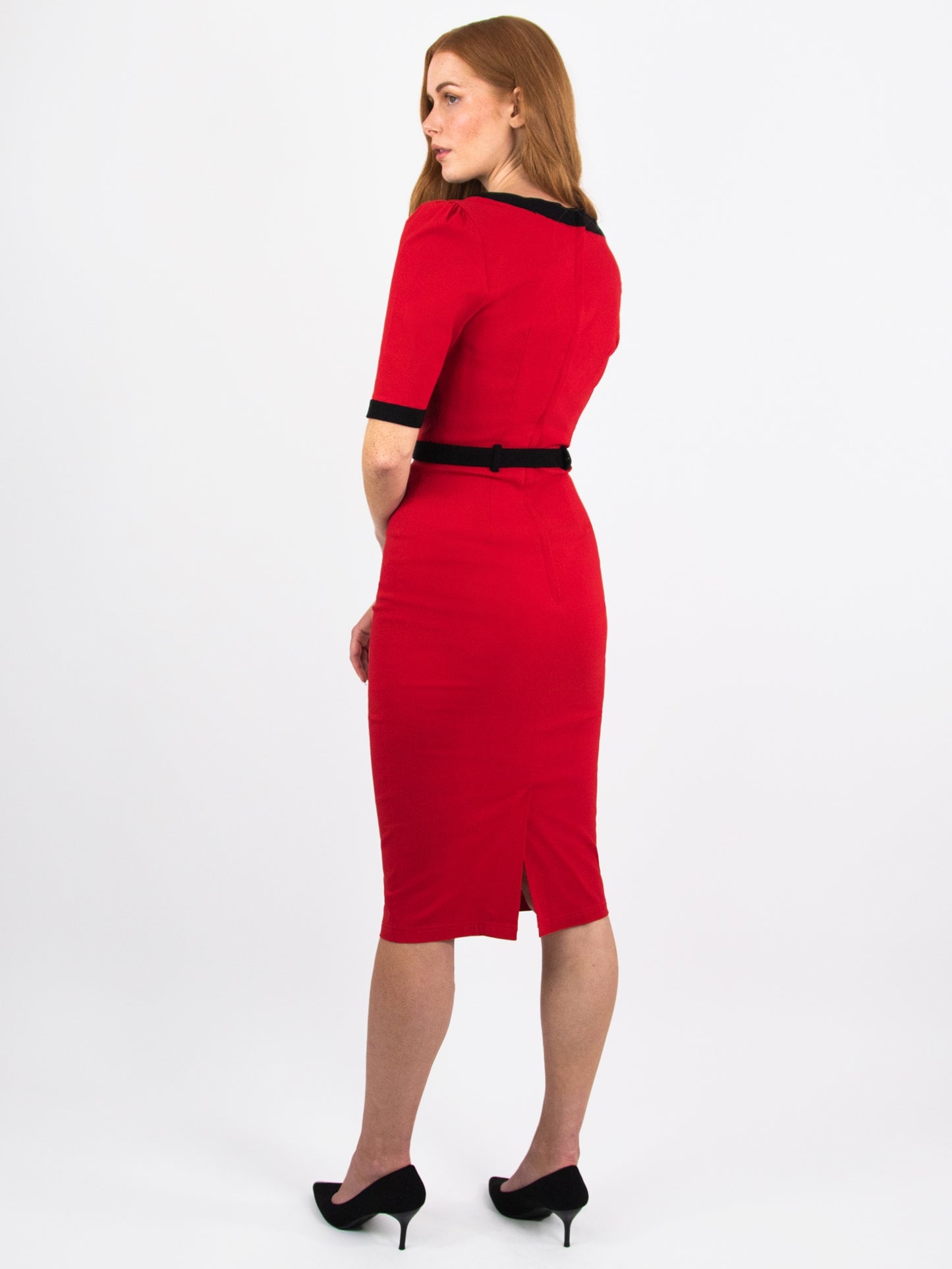 Sadie 50s Pencil Dress Red