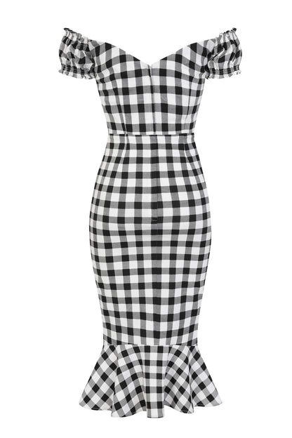 Sasha Vintage Gingham Fishtail Dress