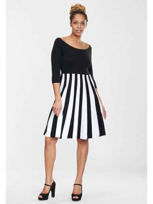 Serena Knitted Striped Dress