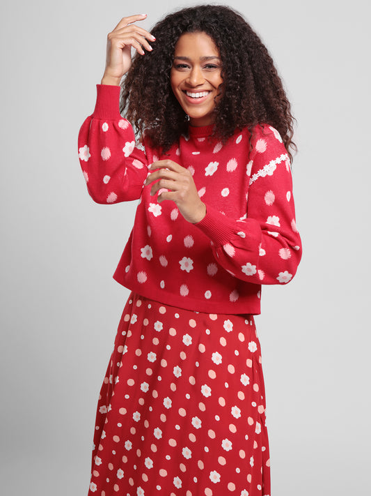 Teesa Polka Floral Jumper