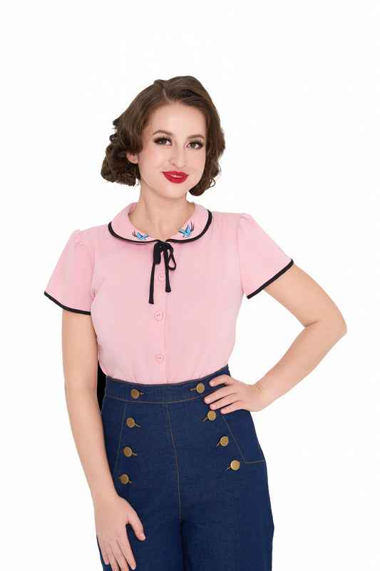 Tracey Mae Blouse Pink