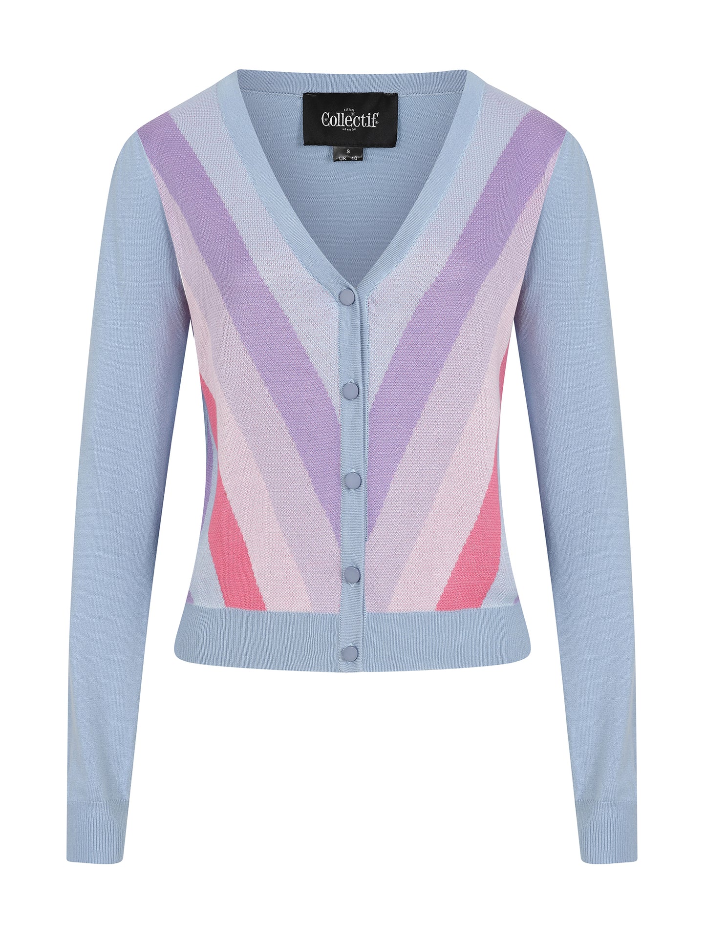 Violet Dreamy Rainbow Stripe Cardigan