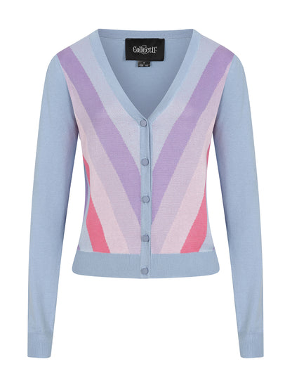 Violet Dreamy Rainbow Stripe Cardigan