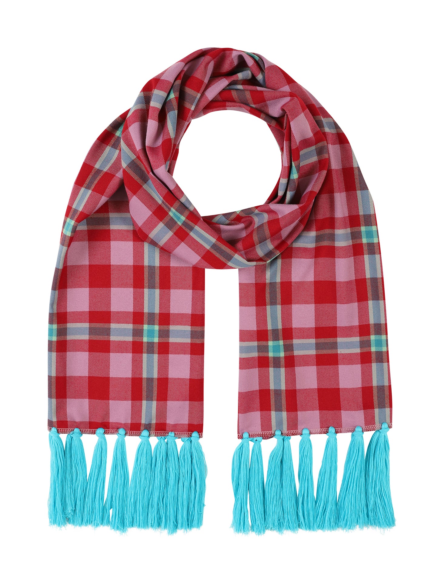 Winterberry Check Scarf