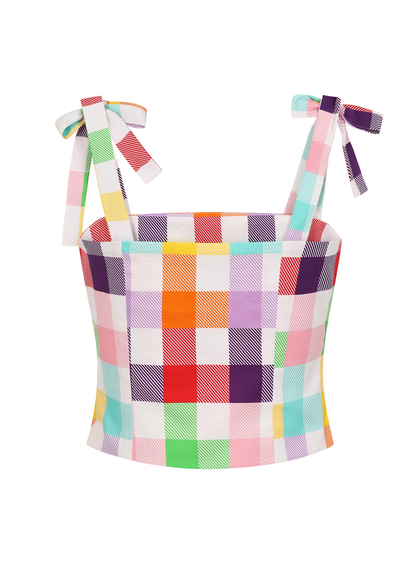 Ylenia Rainbow Gingham Top