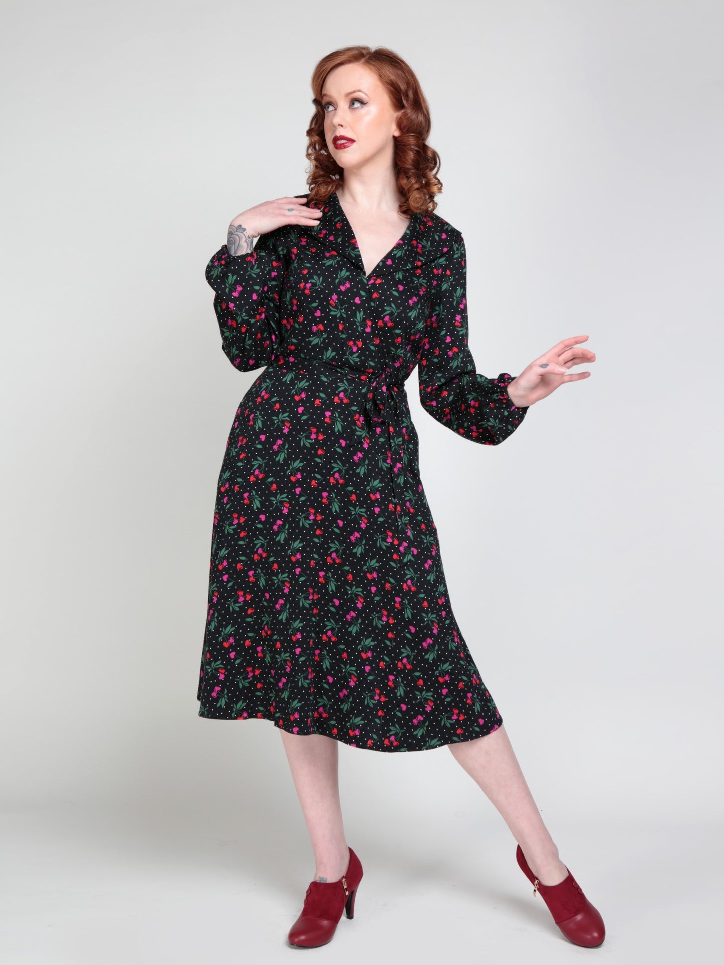 Yui Sweetheart Cherry Swing Dress