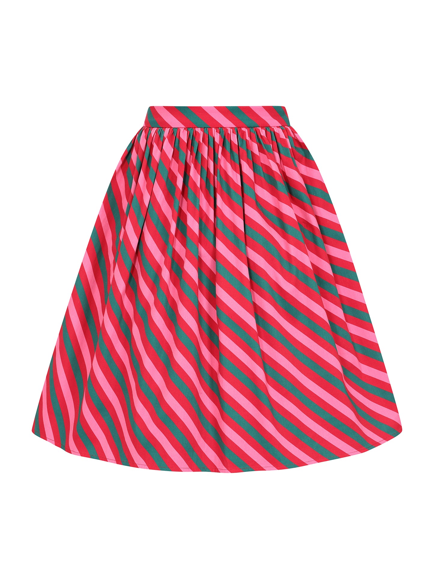 Jasmine Berry Stripe Swing Skirt